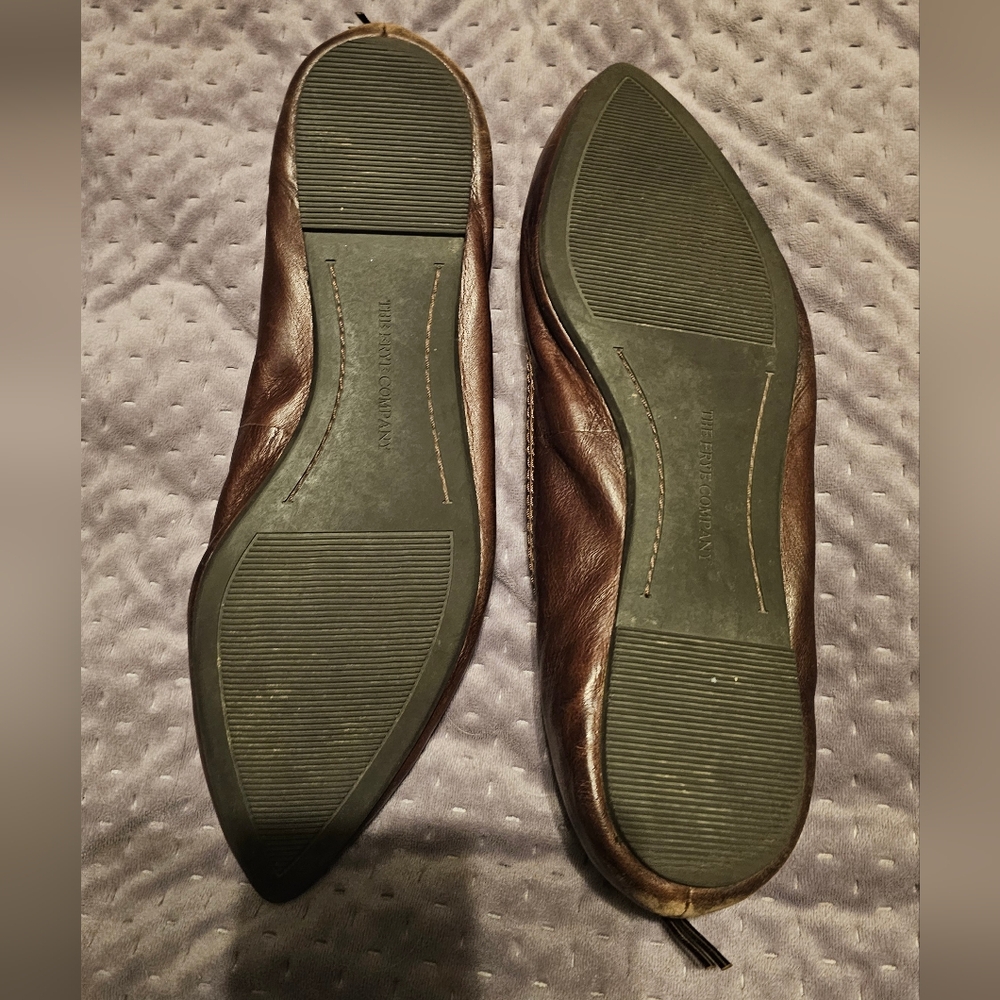 Frye Cognac Regina Leather Ballet Flats Size 10 - Picture 9 of 9
